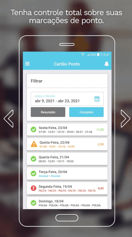 Secullum Ponto RH Basic — aplicativo Central do Funcionário — imagem 2